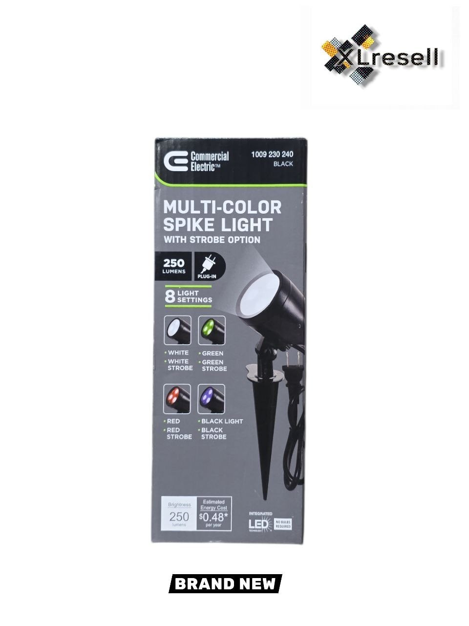 Commercial Electric LED Multi-Color Spike Light 8 Settings Include Strobe  New 