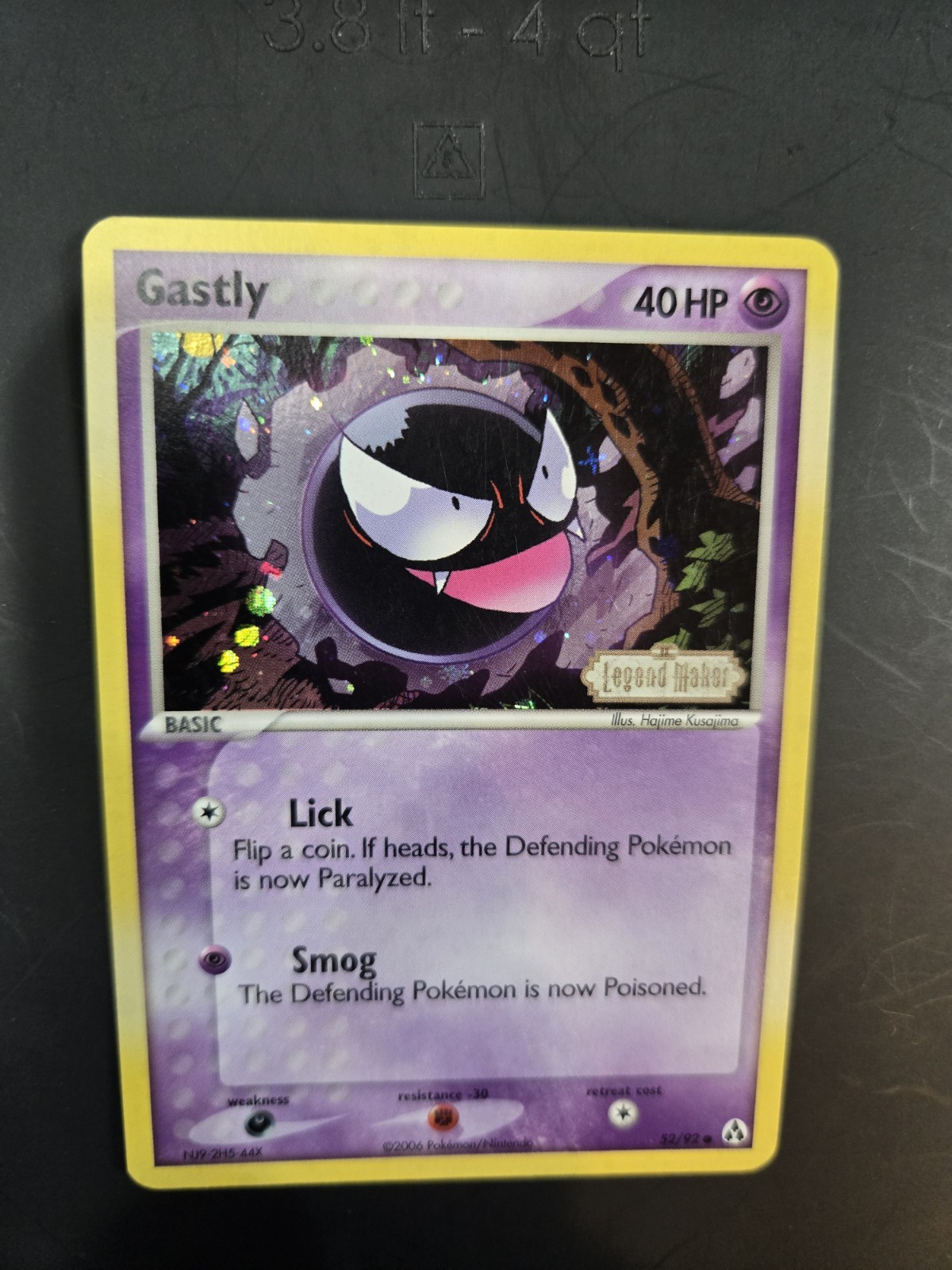 Gastly 52/92 Holo STAMPED | EX Legend Maker | Pokémon TCG vintage (2006)