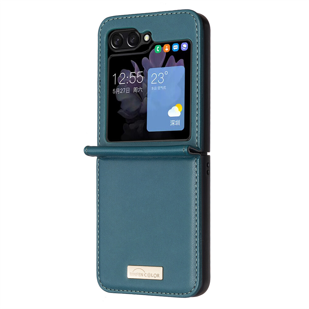 For Samsung Galaxy Z Flip 8 7 6 5 4 3 Luxury Leather Shockproof Flip Phone Case