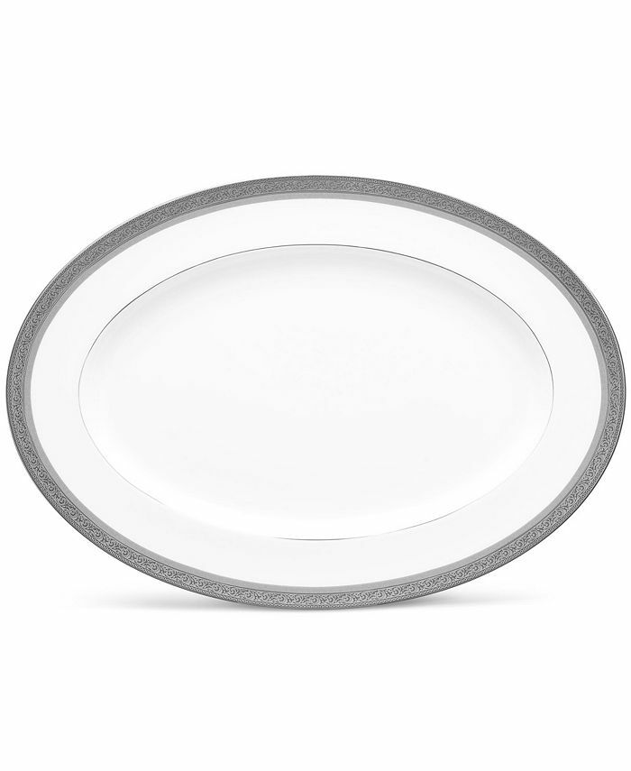 $289 Noritake Summit Platinum 16 Inch Oval Serving Platter NEW $289 Noritake Summit Platinum 16 Inch Oval Serving Platter NEW