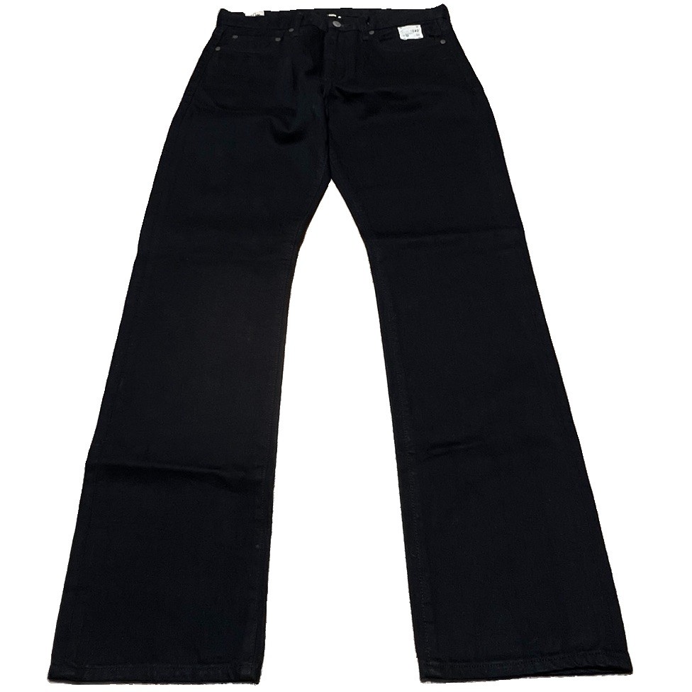 NWT J.Crew 1040 Straight Japanese Kaihara Black Denim Jeans Mens W32 L32