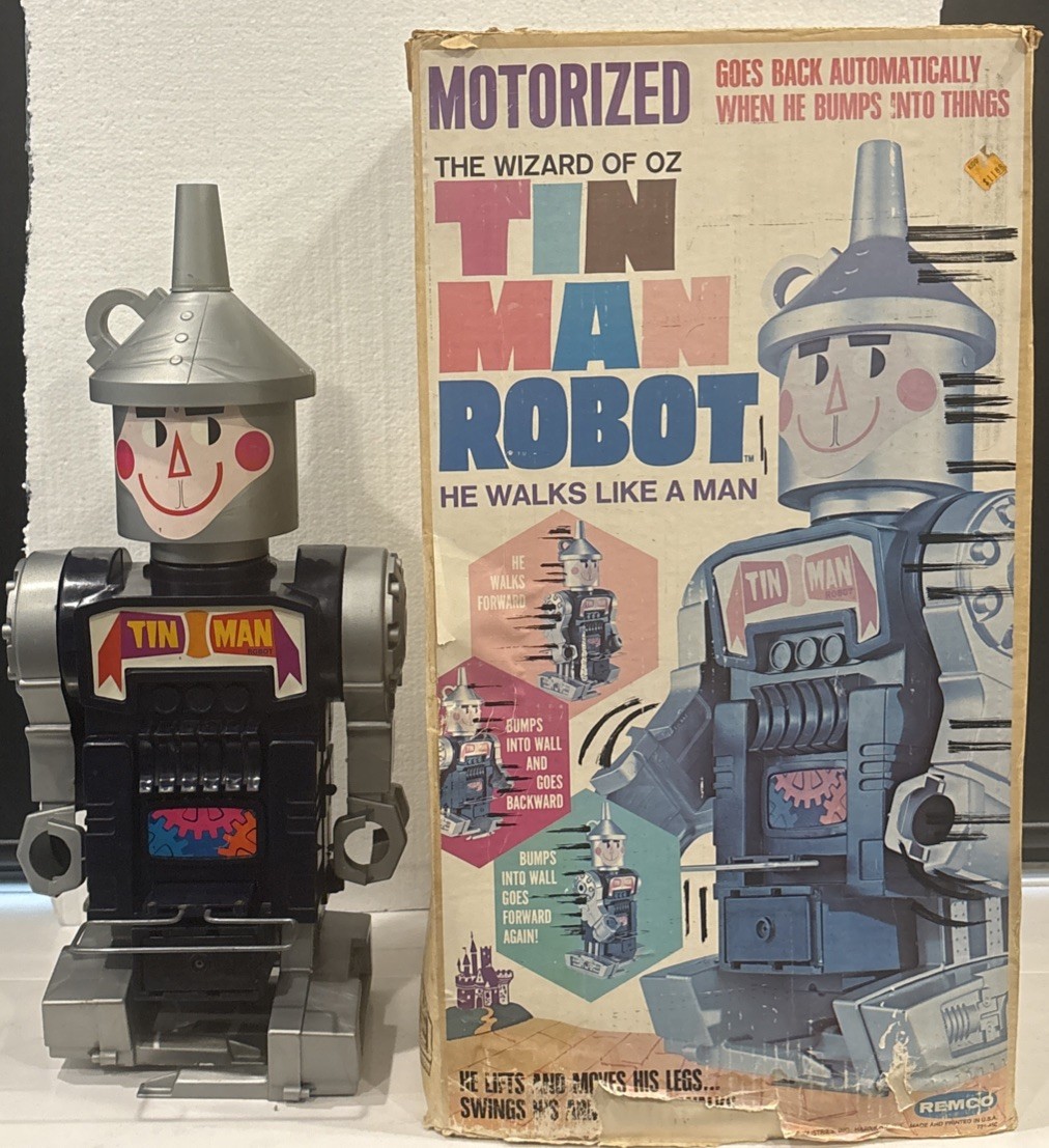 Vintage Remco 1969 Wizard Of Oz Tin Man Robot w/Box & Directions - READ Vintage Remco 1969 Wizard Of Oz Tin Man Robot w/Box & Directions - READ
