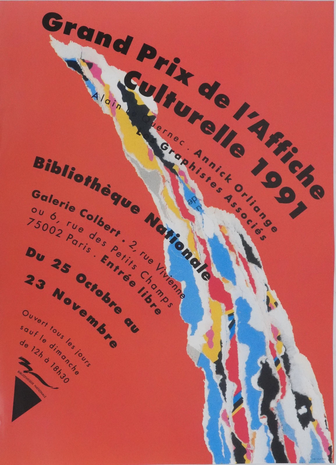 [ART POSTER] Alain LE QUERNEC and Annick ORLIANGE: La faille 1991 #BNF #Paris