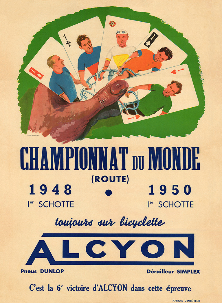 Alcyon World Champion Vintage Bicycle Poster Print Art Advertisement - Cycling
