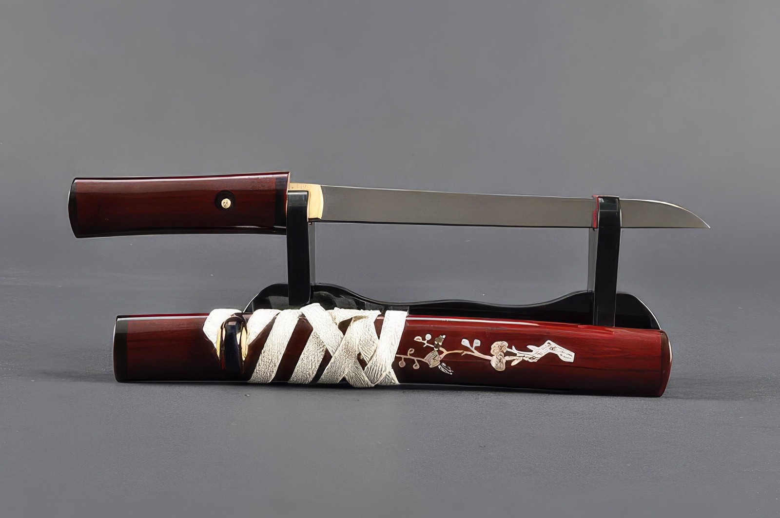 Red Tanto - 1095 High Carbon Steel Hand Forged Clay Tempered Full Tang Red Tanto - 1095 High Carbon Steel Hand Forged Clay Tempered Full Tang