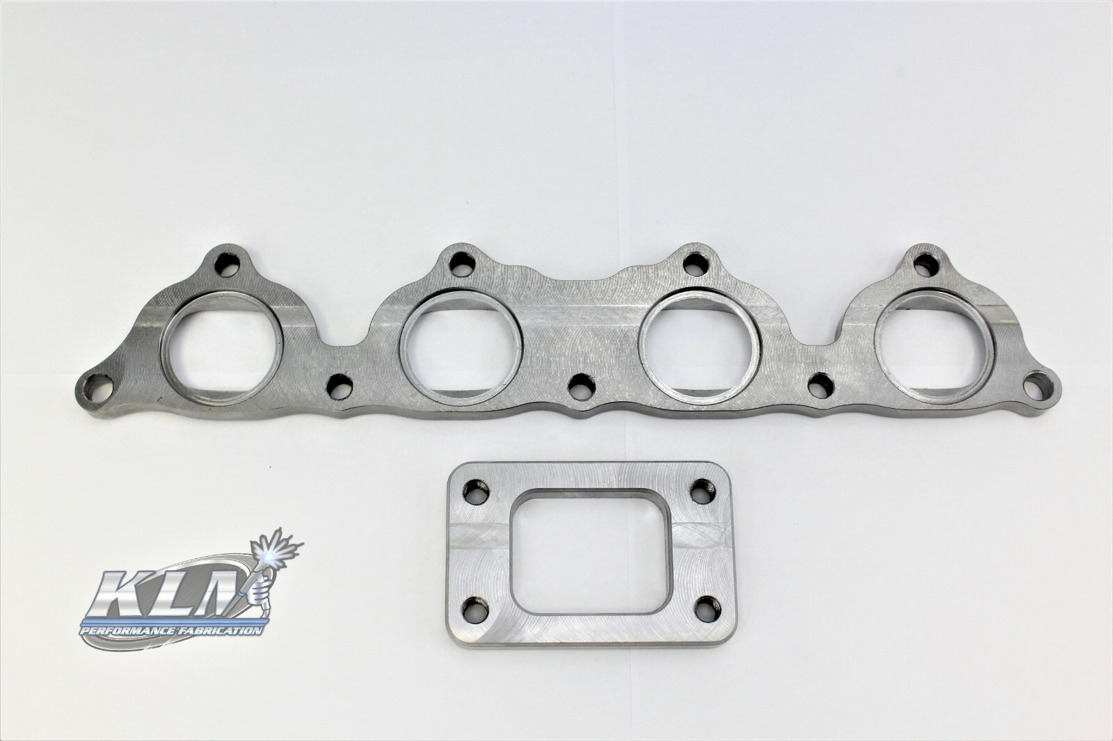 KLM Evo 8/9 Steel Head Flange with KLM T3 Open Turbo Flange Combo 1018 Steel