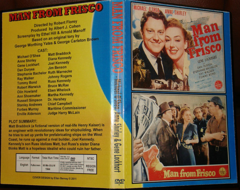 MAN FROM FRISCO - DVD - Dan Duryea, Gene Lockhart