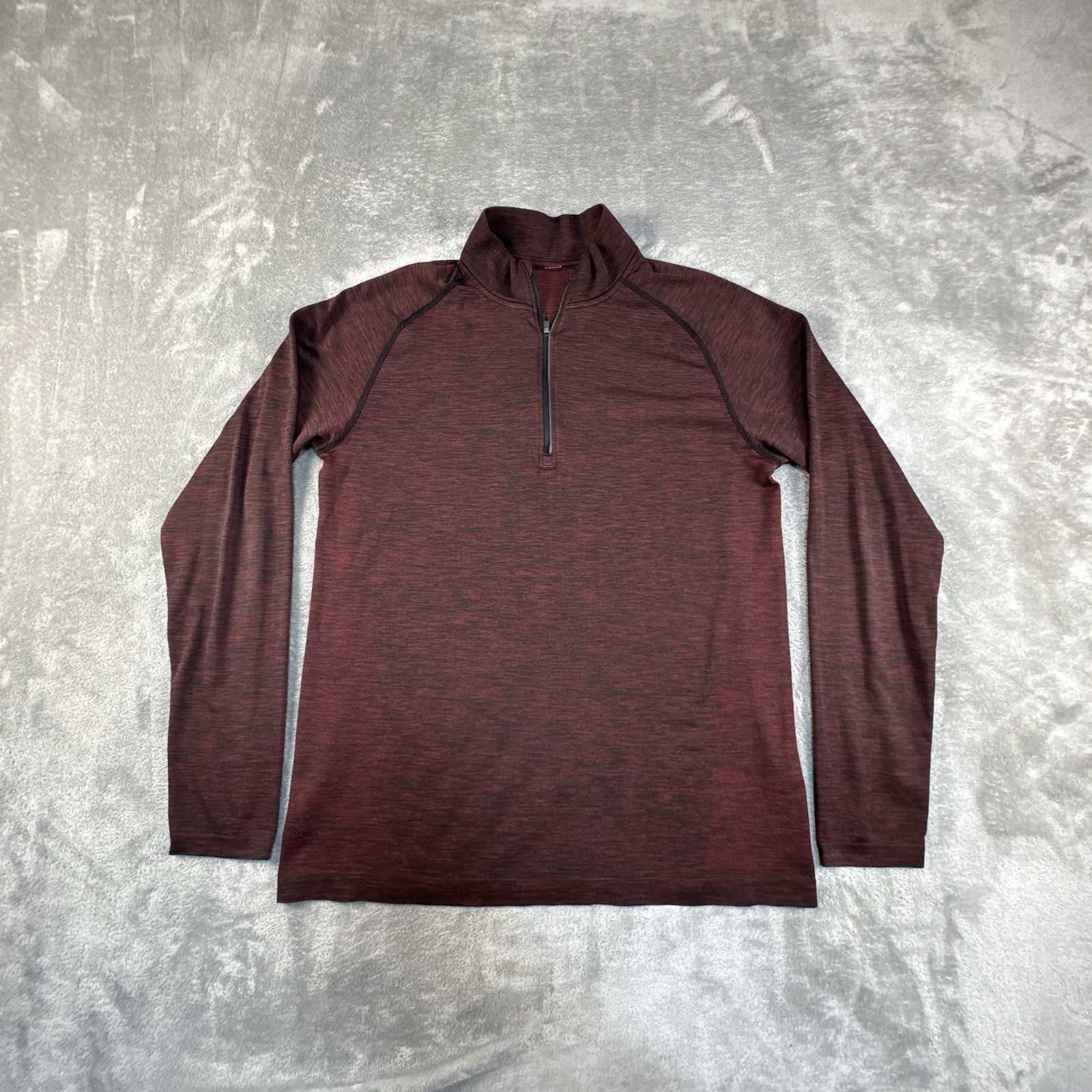 Lululemon Metal Vent Tech Half Zip Mens L Red Long Sleeve Performance Pullover
