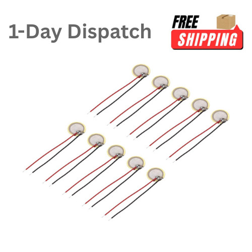 uxcell 10pcs 10mm Piezo Discs Acoustic Pickup Transducer Buzzer for Guitar.