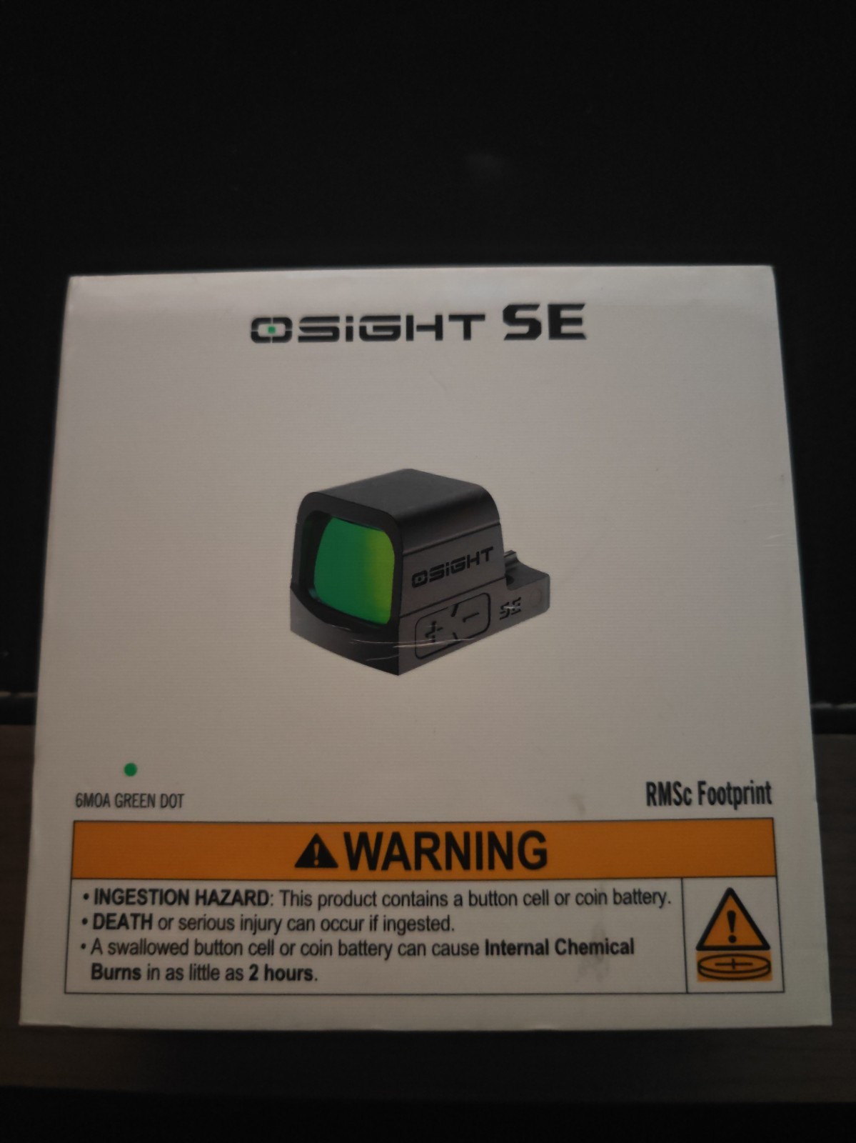 Osight SE 6 MOA Optic Sight RMSc Enclosed Green 