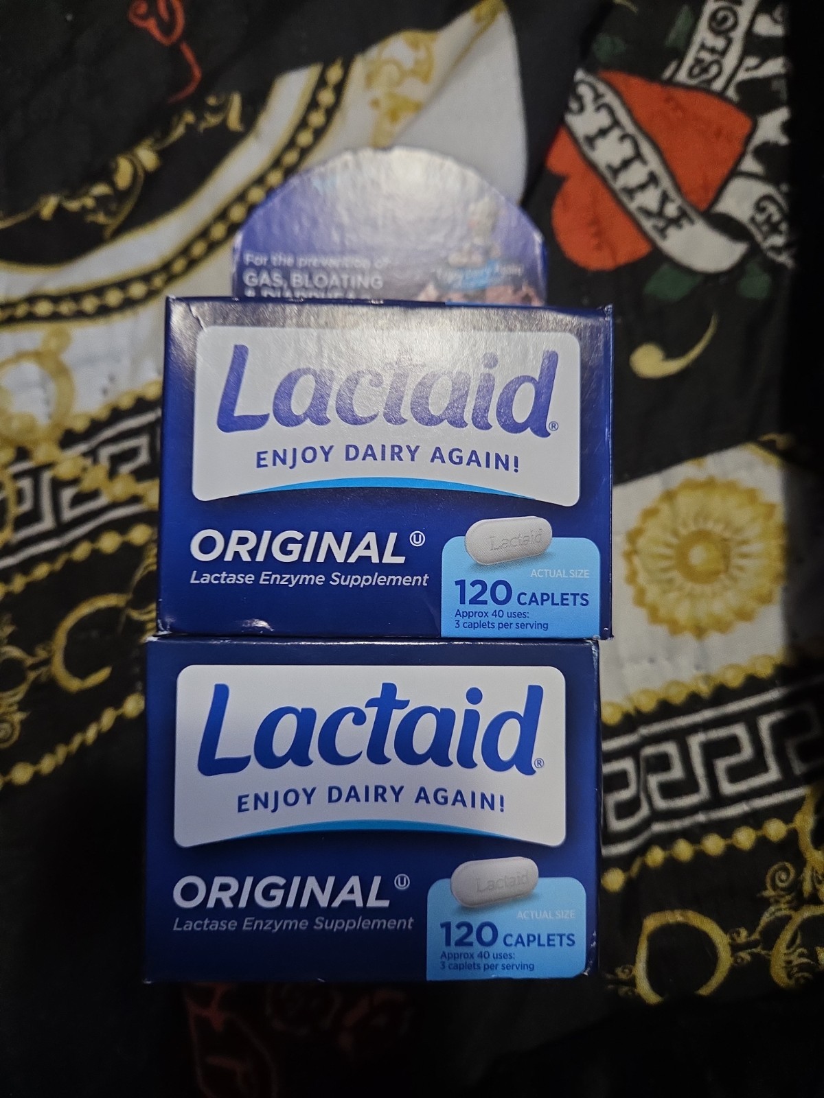 X2 LACTAID Original Lactase Enzyme Supplement - 120 Caplets Two Pack X2 LACTAID Original Lactase Enzyme Supplement - 120 Caplets Two Pack