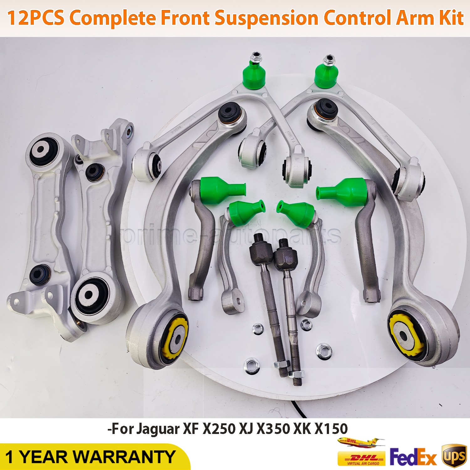 12PCS Front Suspension Control Arms Kit For Jaguar XF X250 XJ X350 XK X150 New 12PCS Front Suspension Control Arms Kit For Jaguar XF X250 XJ X350 XK X150 New