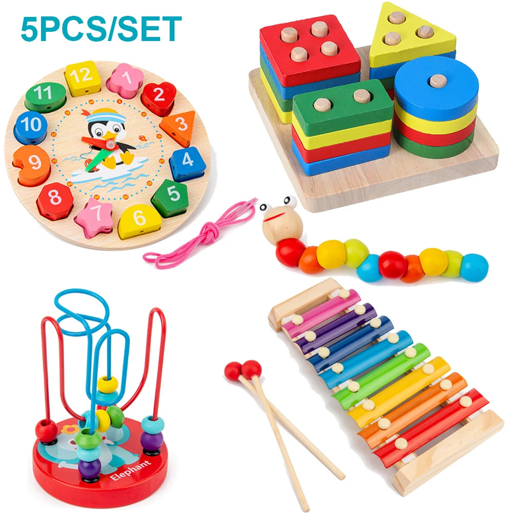 5-6Pcs/Set Montessori Wooden Toys for Babies Boy Girl Gift Baby Development Game 5-6Pcs/Set Montessori Wooden Toys for Babies Boy Girl Gift Baby Development Game