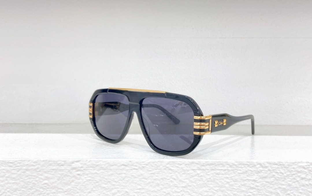 Cazal MOD.882 Black Gold Dark Grey Retro Double Bridge Unisex 61-14-140 Cazal MOD.882 Black Gold Dark Grey Retro Double Bridge Unisex 61-14-140