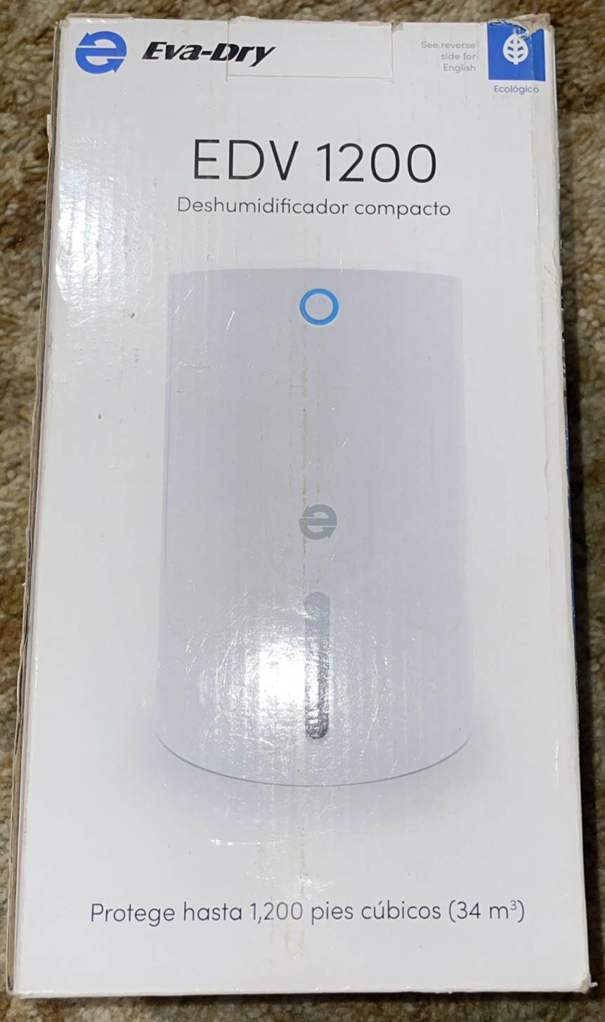 Eva-Dry EDV-1200 Powerful Ergonomic Portable Compact White Personal Dehumidifier