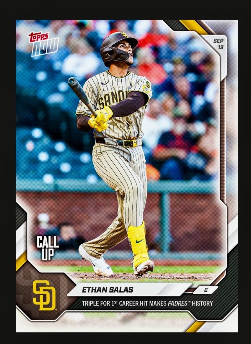2026 TOPPS NOW 672 ETHAN SALAS PADRES 1ST CAREER HIT PRESALE