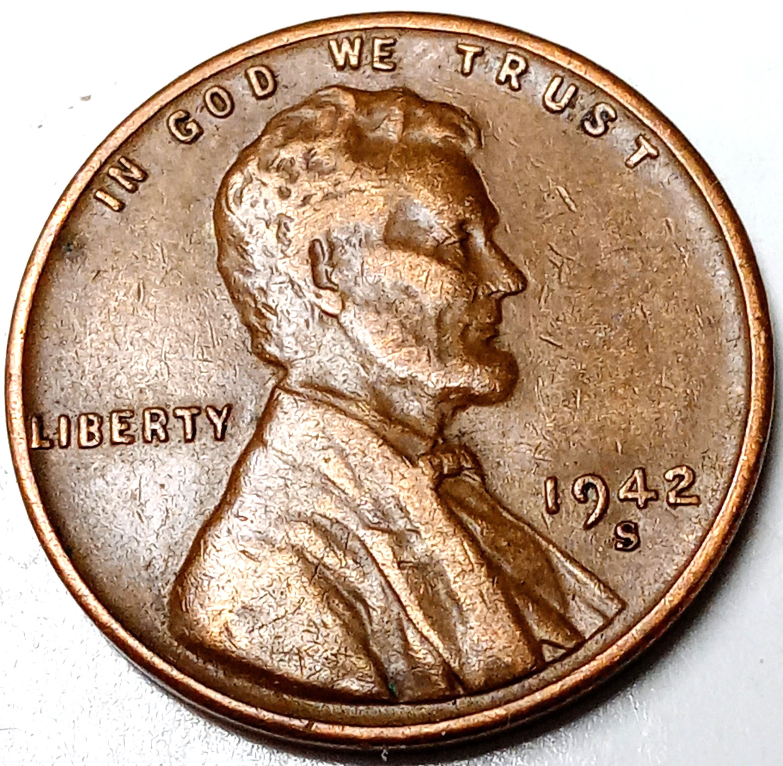 1942 S Lincoln Wheat Cent 1942 S Lincoln Wheat Cent