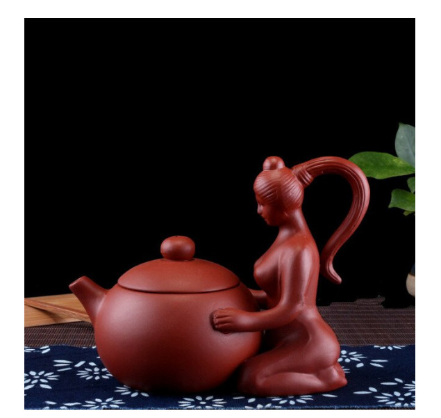 220ml Handmade Artisan Chinese Teapot Zisha Purple Clay Black Red Lady Tea Pot