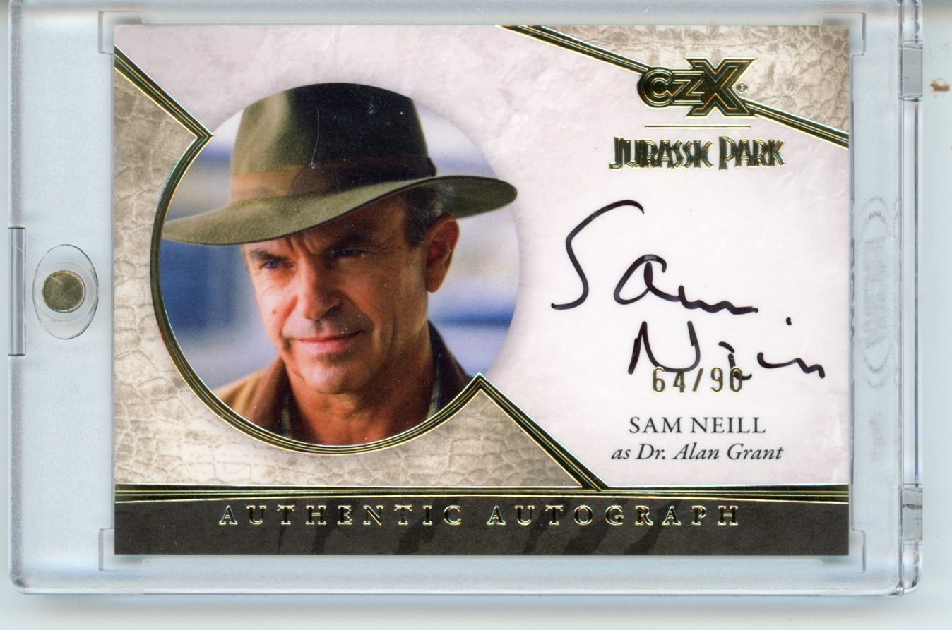 2026 Cryptozoic Jurassic Park Sam Neill Dr. Allan Grant On Card Auto #64/90