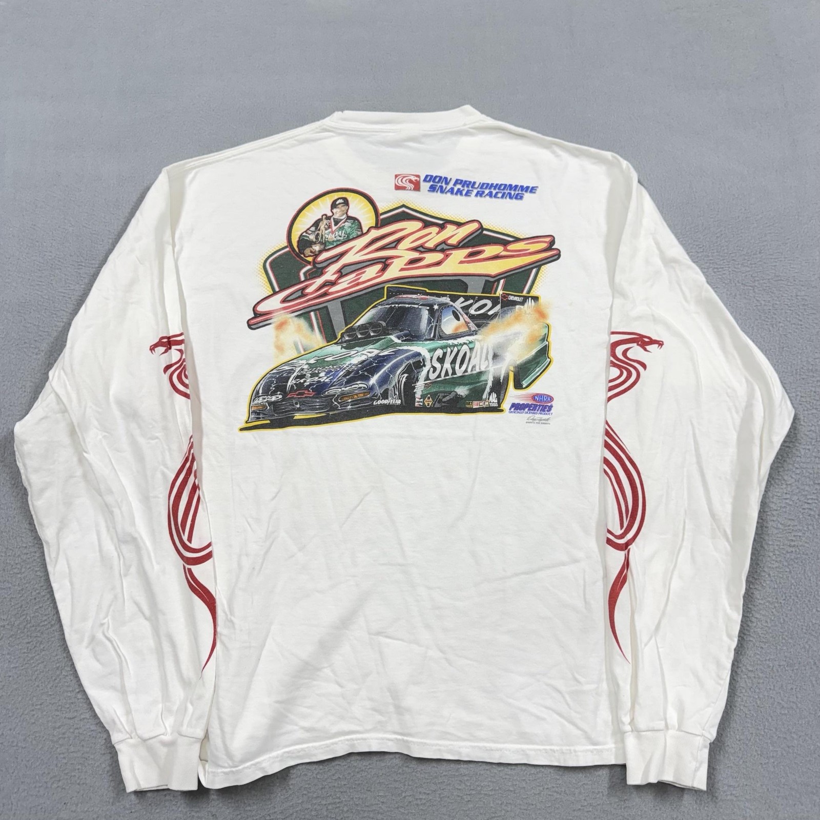 Vintage Andy\'s Tee Shirts Ron Capps Shirt Mens Large White NHRA Drag Racing