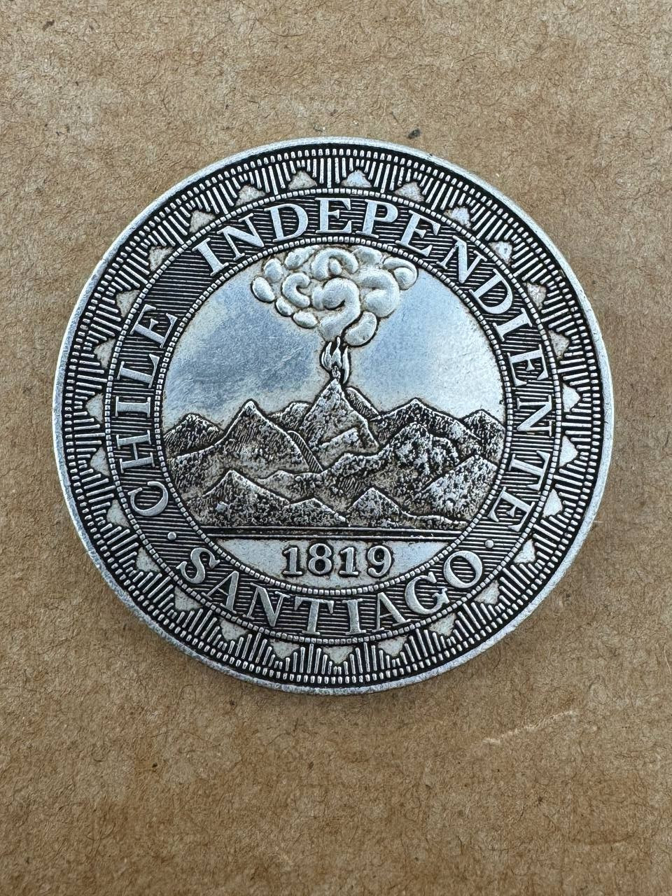 Coin 1819 Chile Santiago Pattern Coin 1819 Chile Santiago Pattern