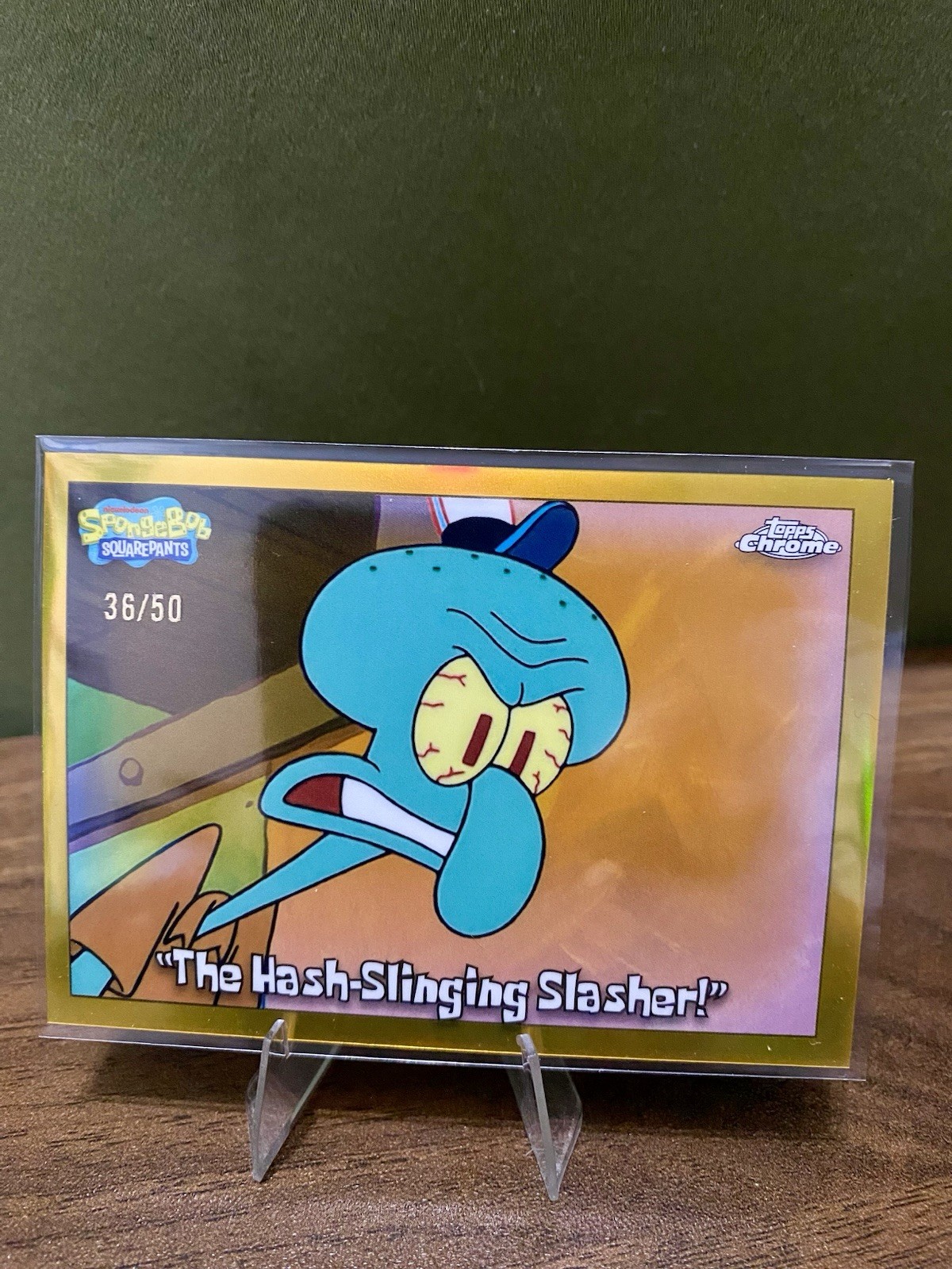 2025 Topps Chrome SpongeBob The Hash-Slinging Slasher - Gold /50