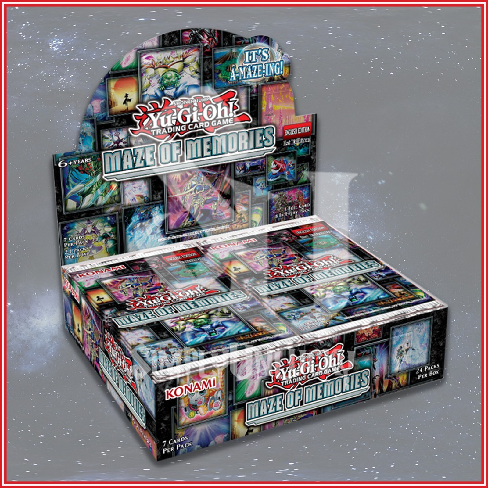 YuGiOh MAZE OF MEMORIES Booster Box 24 Packs Factory Sealed🔥