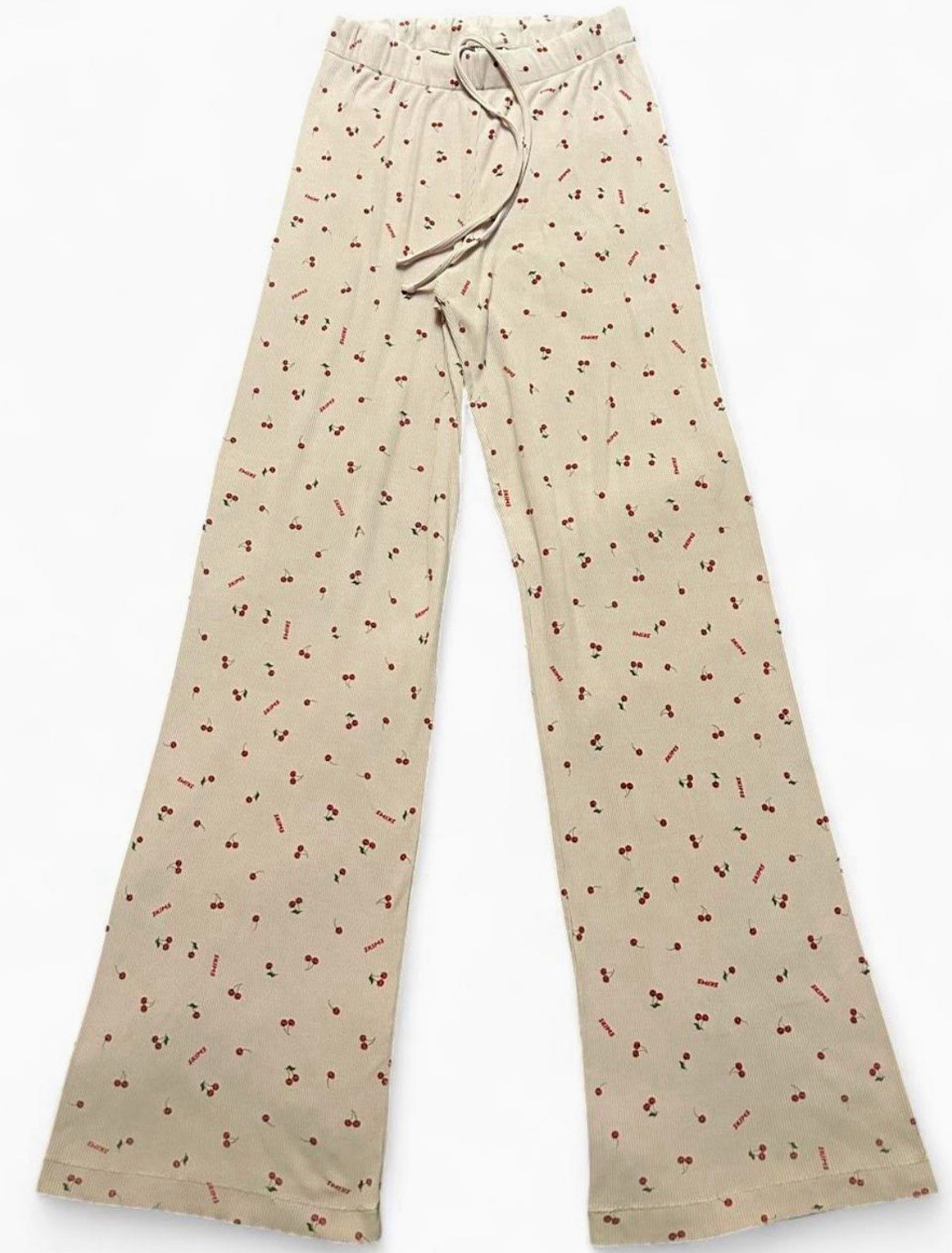 SKIMS Soft Lounge Sleep Pant Cherry Blossom Pink Cherry Print Rib Pajama XS EUC