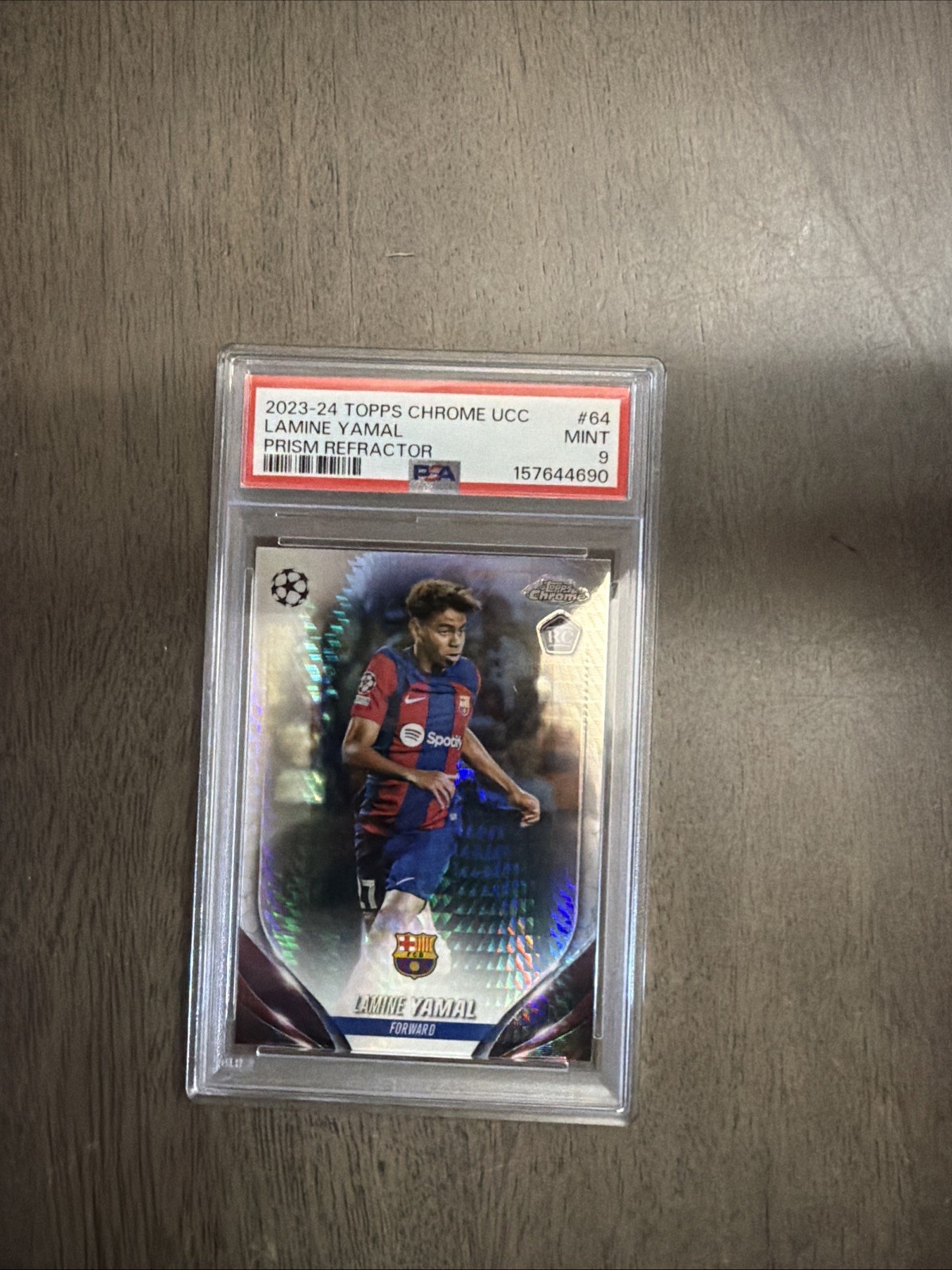 2023-24 Topps Chrome UEFA Club Competitions - Lamine Yamal #64 PSA 9 Refractor