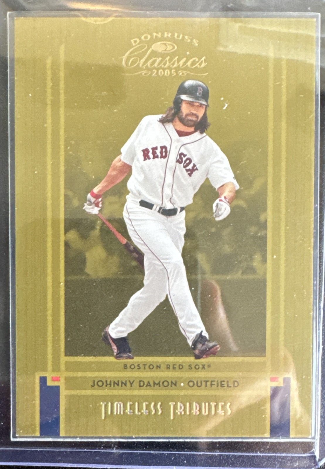 2005 Donruss Classics - Johnny Damon #4 Gold Timeless Tributes /50