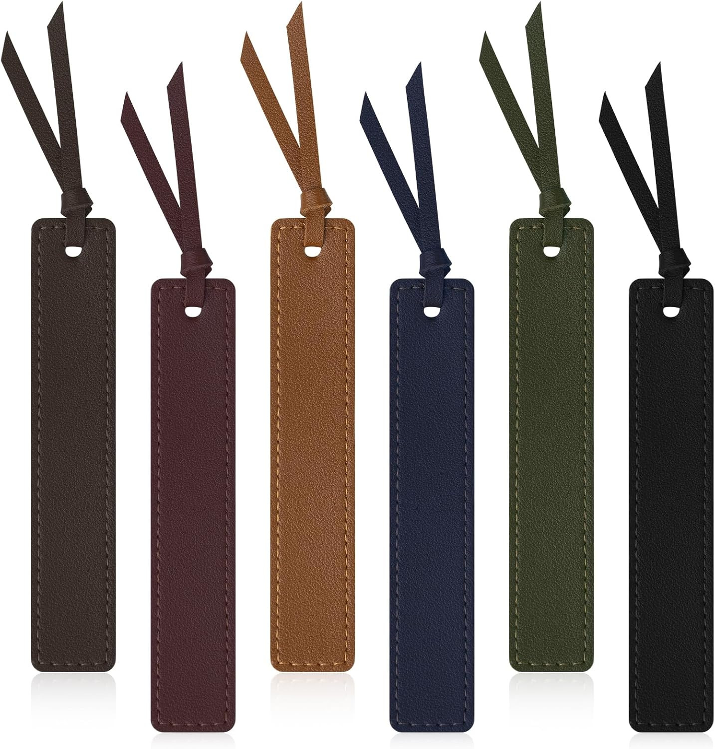 Leather Bookmark for Reading Hand Stitched Retro Book Lover Gift 6 Pack Leather Bookmark for Reading Hand Stitched Retro Book Lover Gift 6 Pack