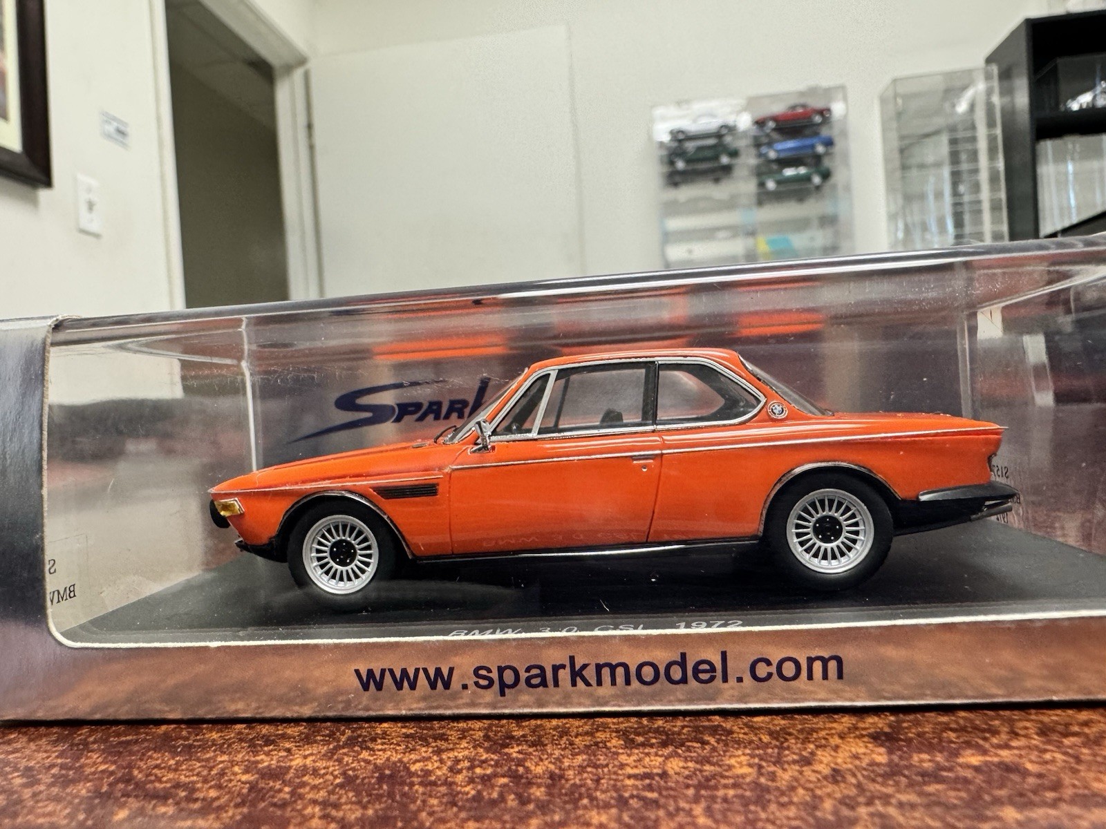 RARE 1/43 Spark 1972 BMW 3.0 Early CSL E9 Orange S1576