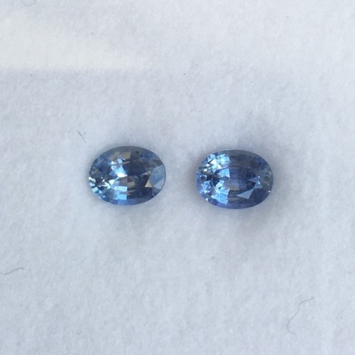1.24 ct Natural Unheated Blue Sapphire Pair | Oval