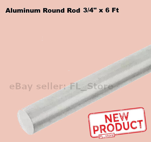 Aluminum Round Rod Solid Bar 3/4