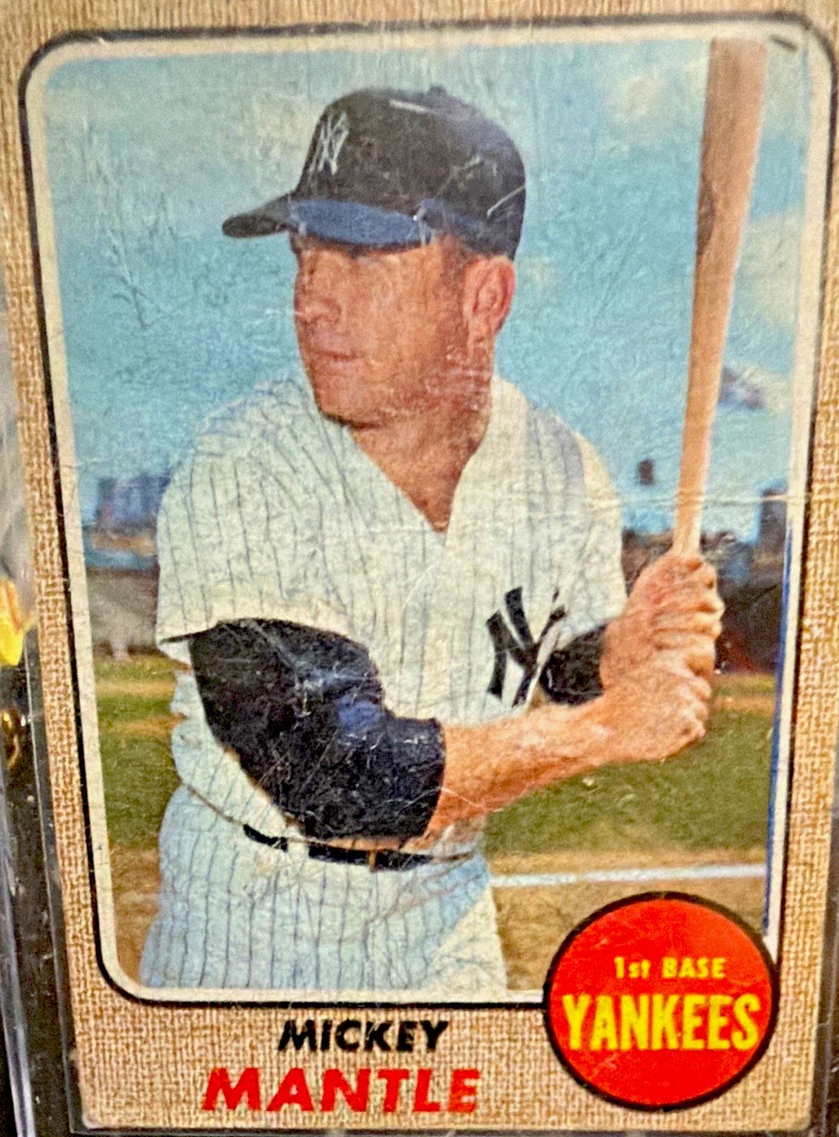 Topps 1968 Topps Mickey Mantle #280 Base Set 1st Base New York Yankees Topps 1968 Topps Mickey Mantle #280 Base Set 1st Base New York Yankees