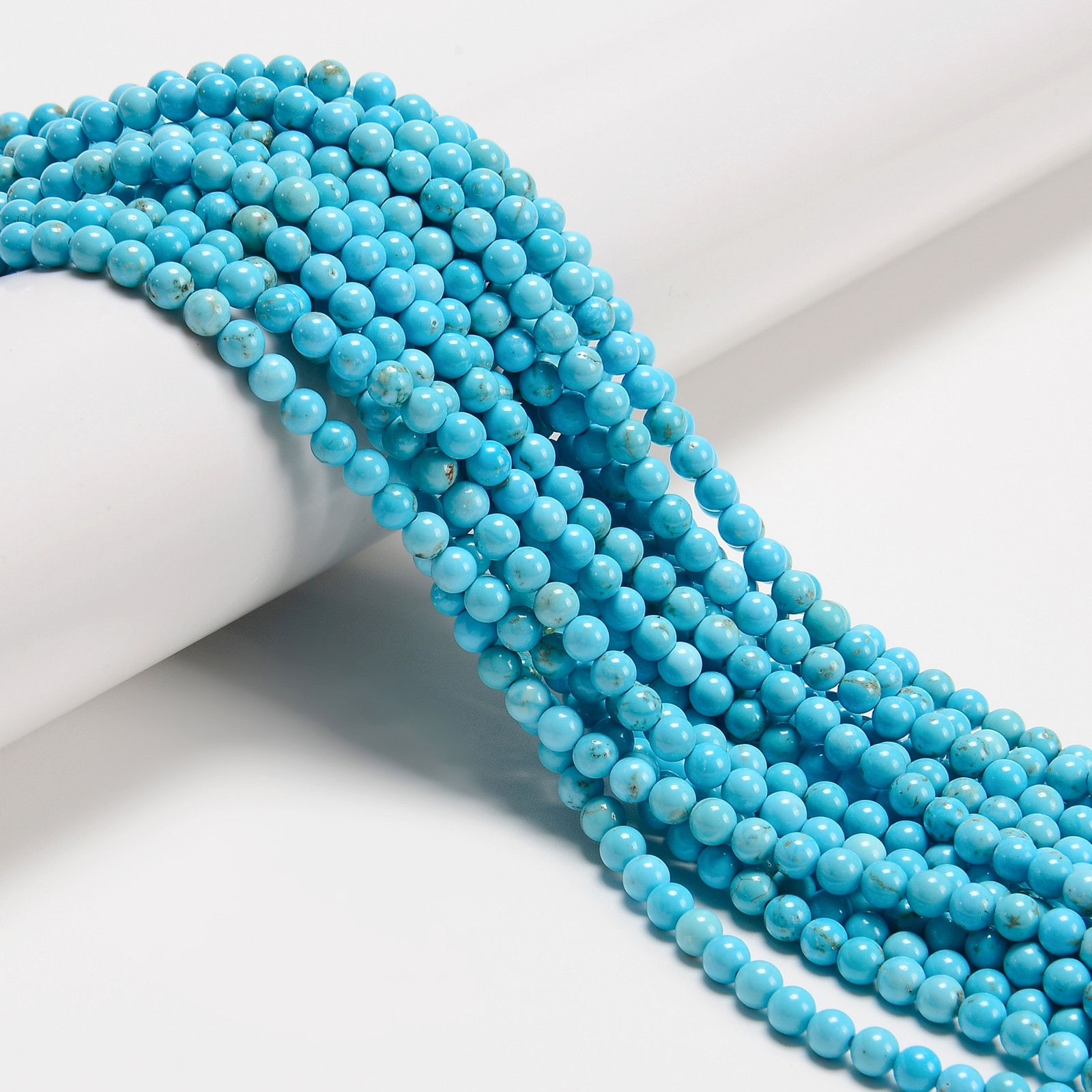 Blue Turquoise Smooth Round Beads 2mm 3mm 4mm 15.5\