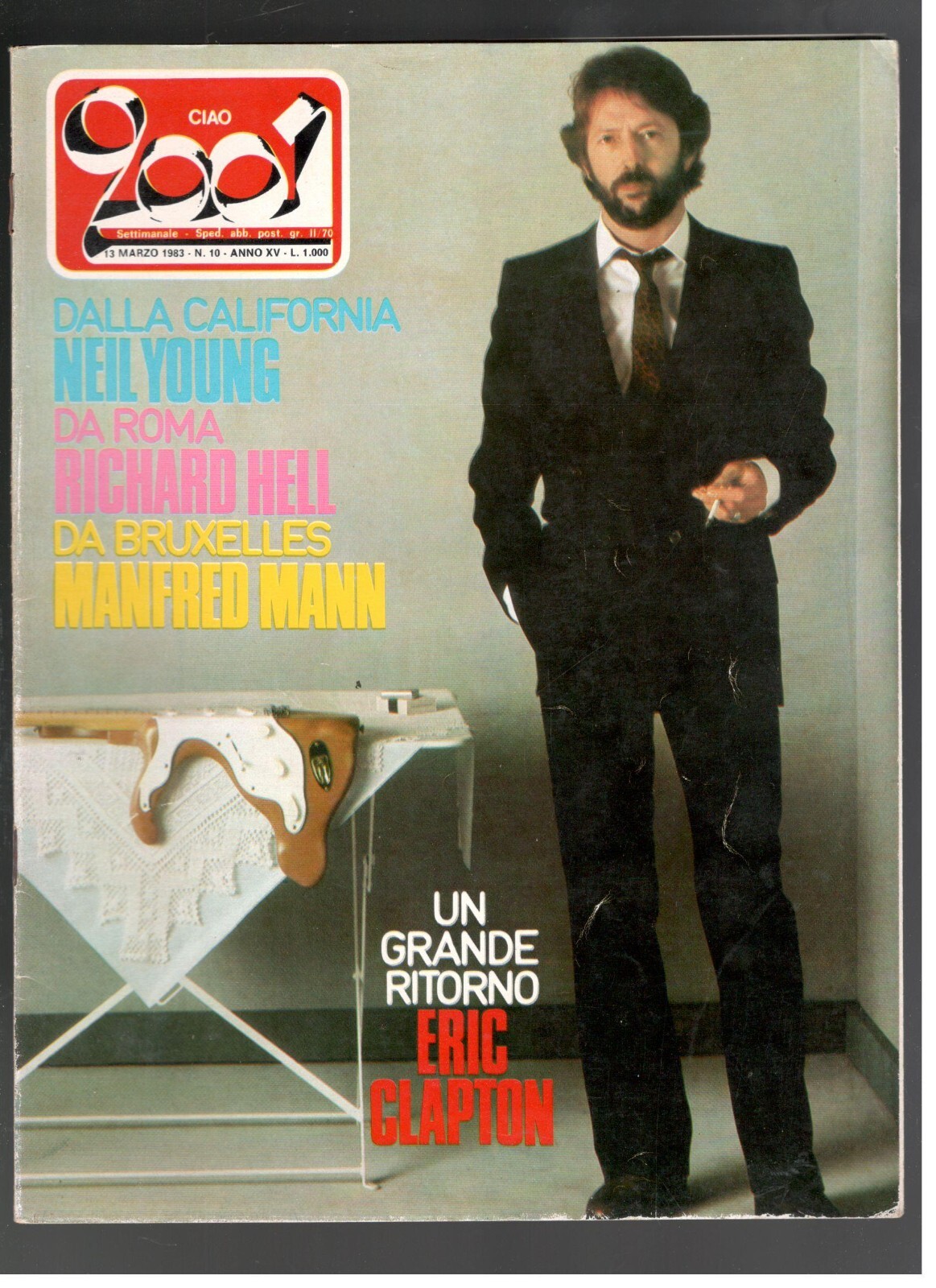 CIAO 2001 10/1983 ERIC CLAPTON-NEIL YOUNG-TOQUINHO-RICHARD HELL-MANFRED MANN