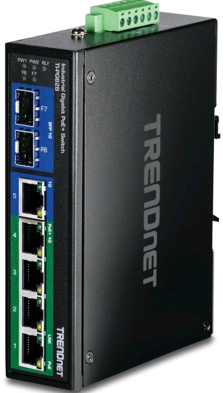 🚨 SPECIAL 🚨 TRENDnet TI-PG62B 7-Port Industrial Gigabit PoE+ DIN-Rail New 🚨 SPECIAL 🚨 TRENDnet TI-PG62B 7-Port Industrial Gigabit PoE+ DIN-Rail New
