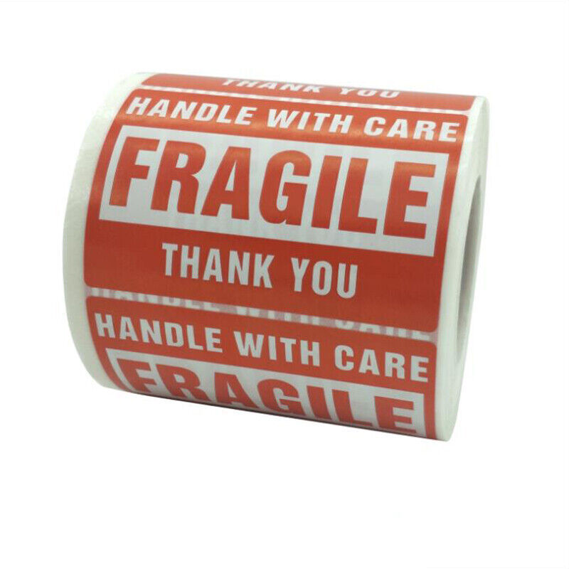 Fragile Stickers 2x3 3x5 Fragile Label Sticker Handle With Care 500/roll Mailing