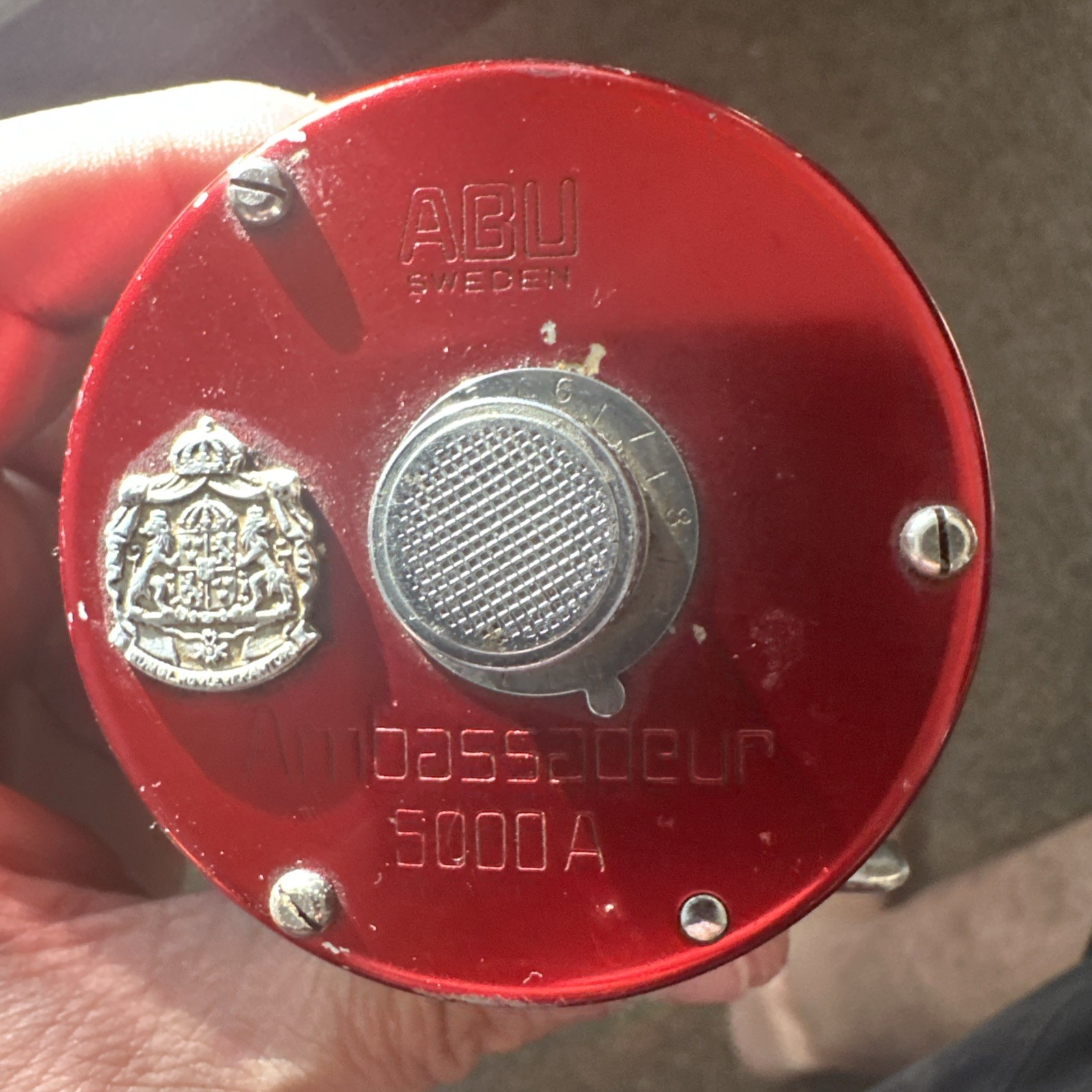 1977 ABU Sweden Ambassadeur 5000A Red Working Vintage Casting Reel
