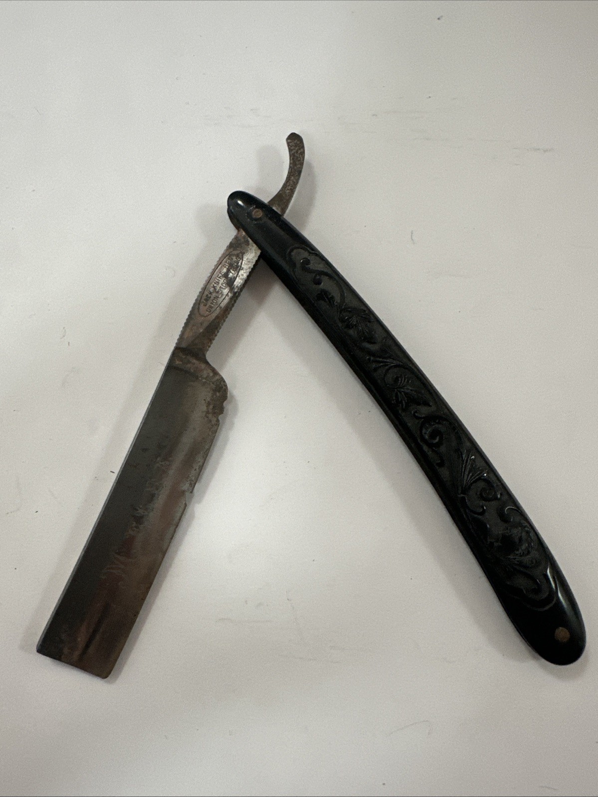 Vintage Straight Razor Jack Knife Ben Union Stock Yards “ Melba” Vintage Straight Razor Jack Knife Ben Union Stock Yards “ Melba”