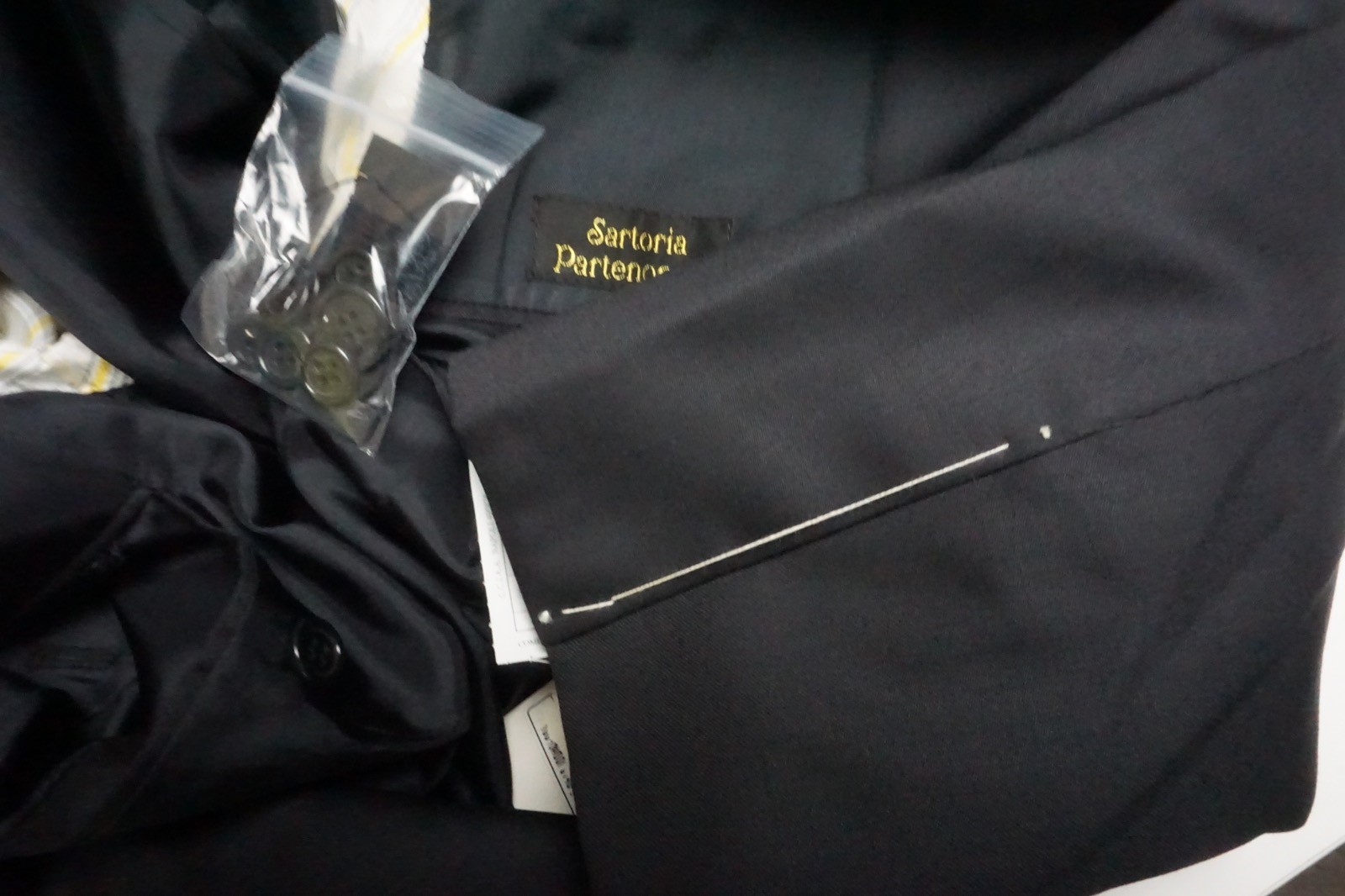 Sartoria Partenopea S140s Wool Solid Blue 2 Pc Suit Jacket Pants 48 US BRAND NEW