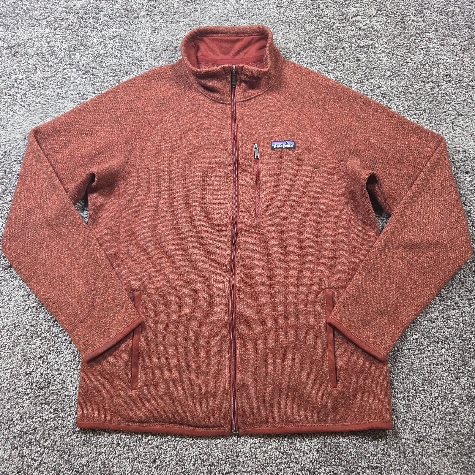 Patagonia Better Sweater Jacket Mens Large New Adobe Red Full Zip Fleece 25527 Patagonia Better Sweater Jacket Mens Large New Adobe Red Full Zip Fleece 25527