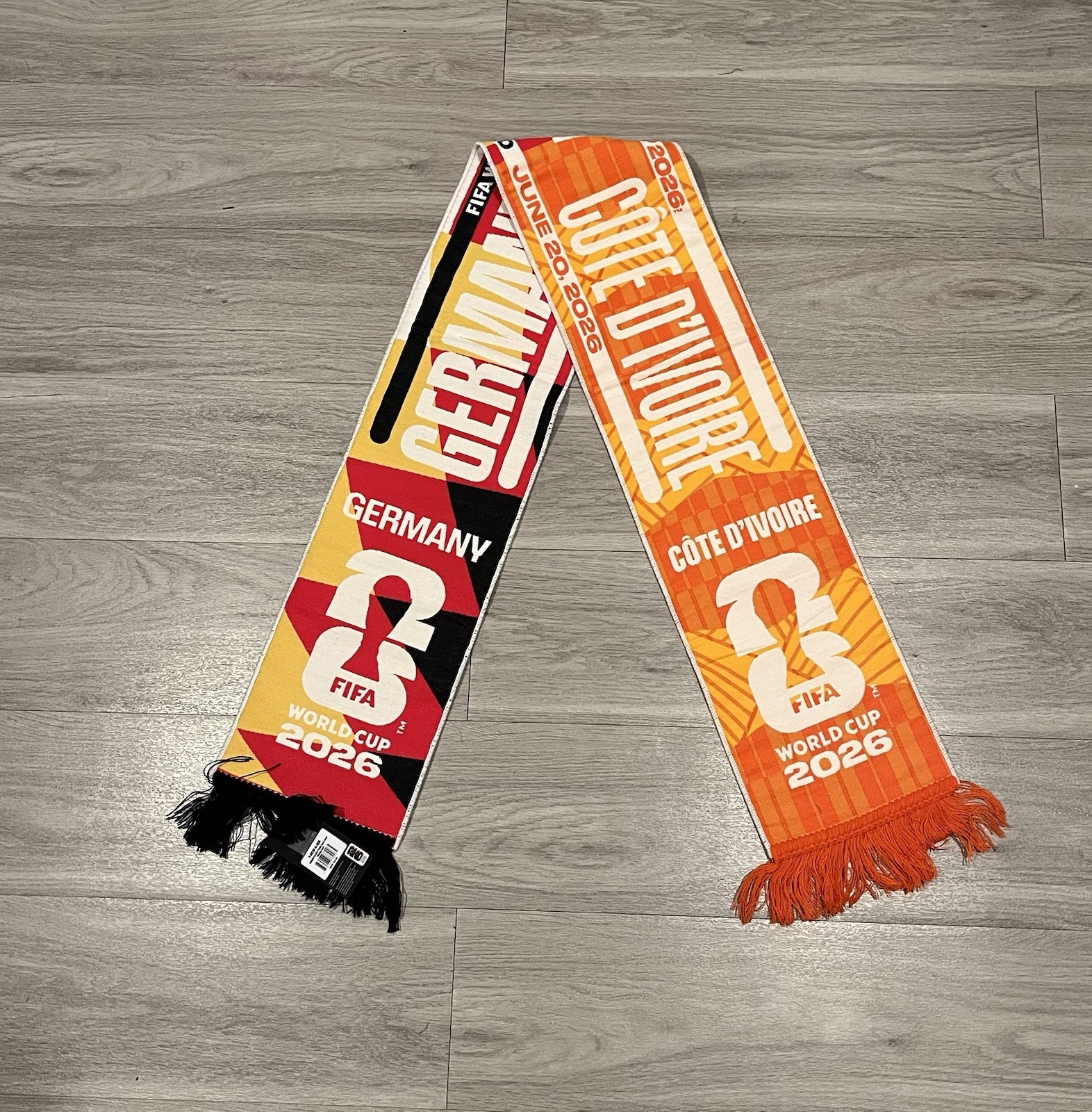 Germany vs Ivory Coast Official 2026 FIFA World Cup Match Scarf Germany vs Ivory Coast Official 2026 FIFA World Cup Match Scarf