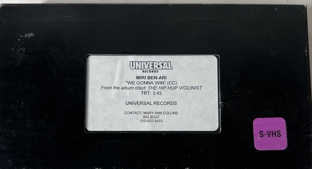 Miri Ben-Ari We Gonna Win Promo S-VHS Music Video Universal Records Rare