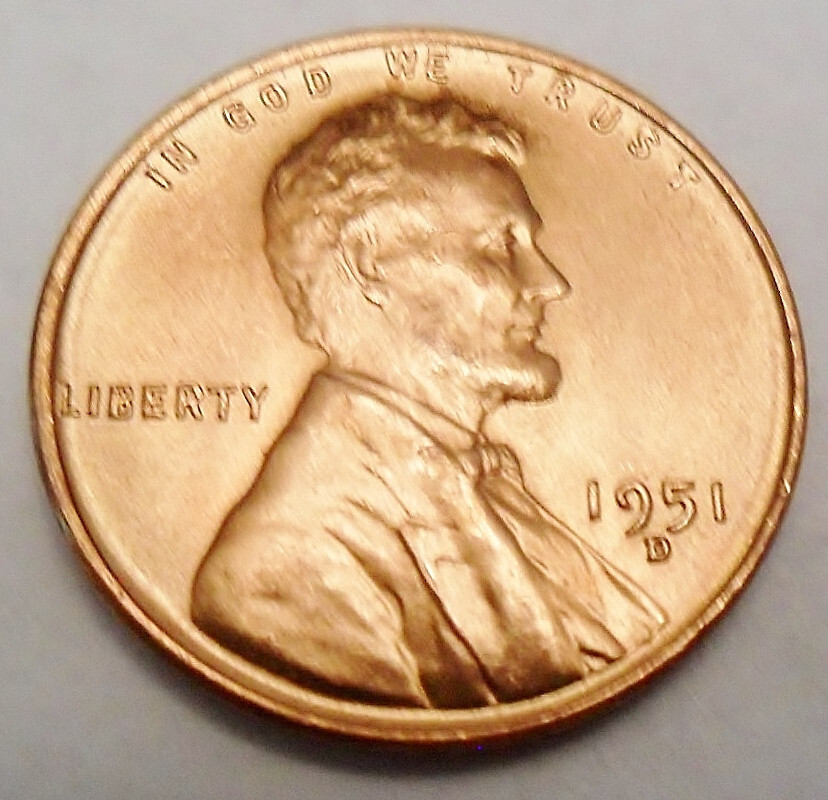 1951 D Lincoln Wheat Cent / Penny  AVE CIRCULATED  **FREE SHIPPING**