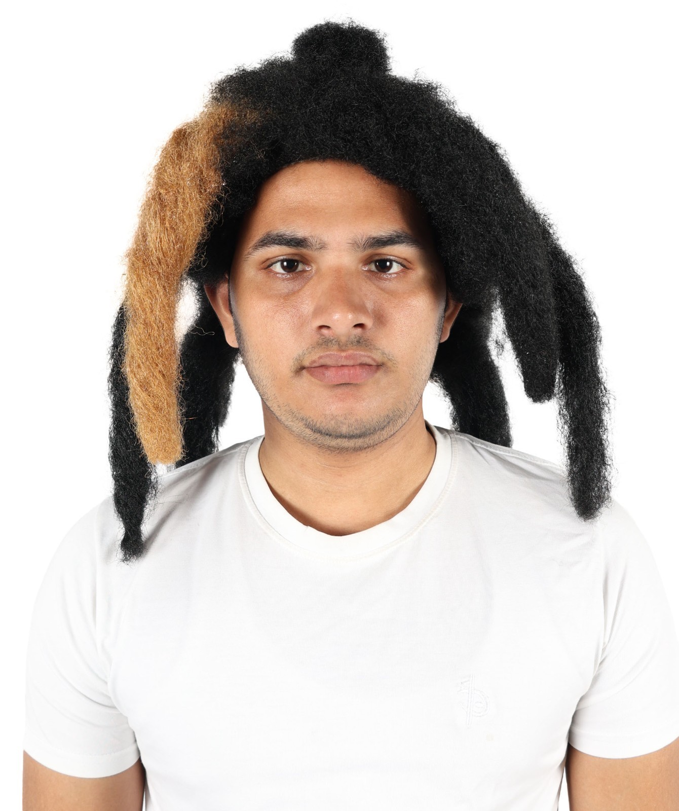 Unisex Shoulder-Length Black & Brown Dreadlock Halloween Costume Wig