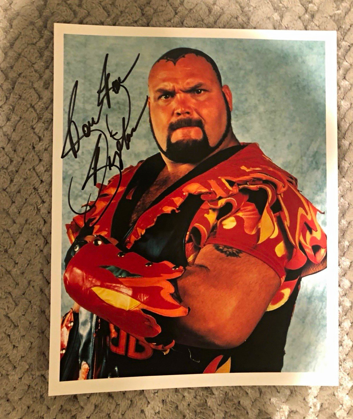 WWE WWF Bam Bam Bigelow Signed 8x10 Picture