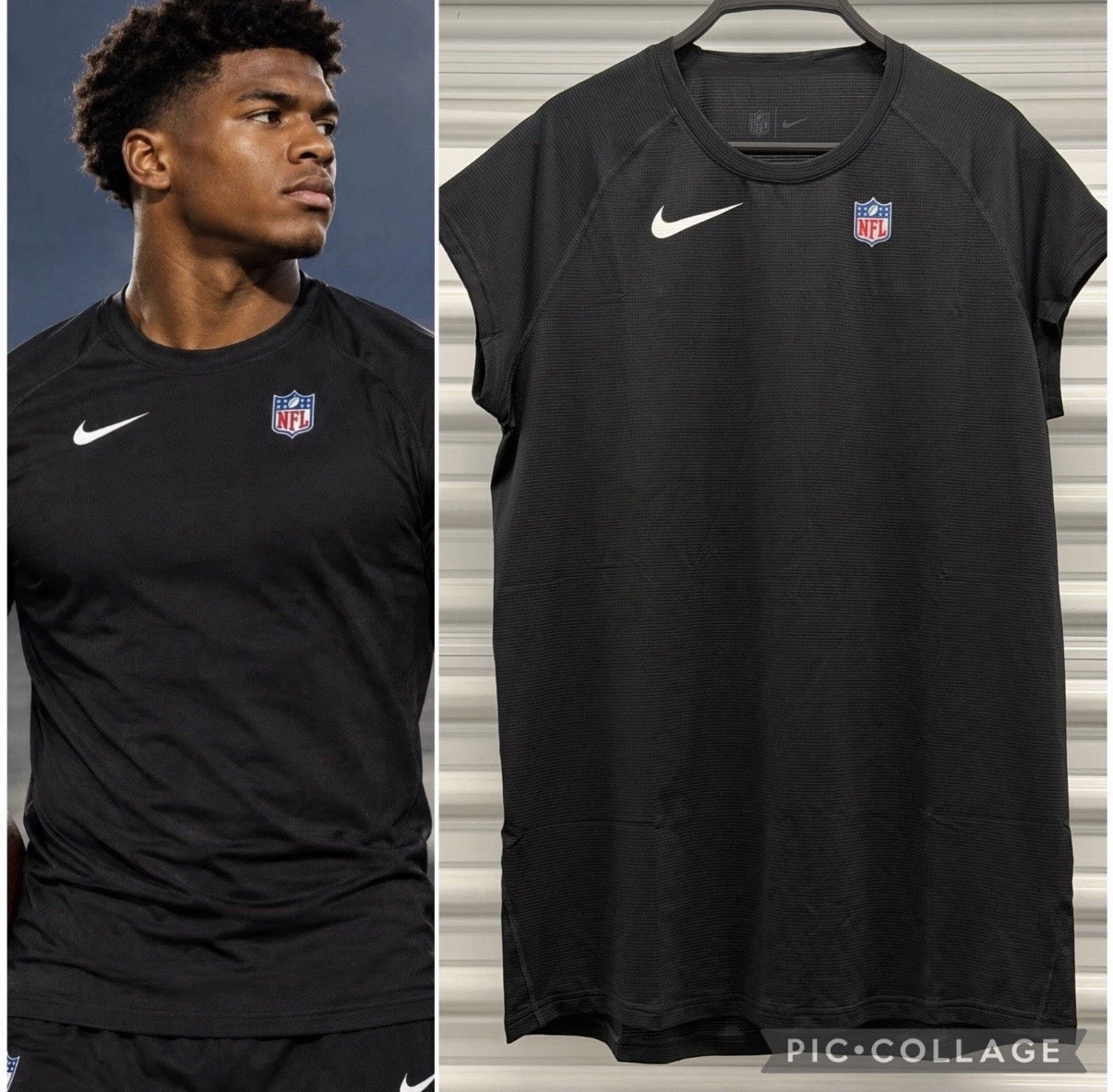 Nike NFL On Field Player Issued Dri-Fit 1/2 Sleeve Shirt Mens Size XL Black New