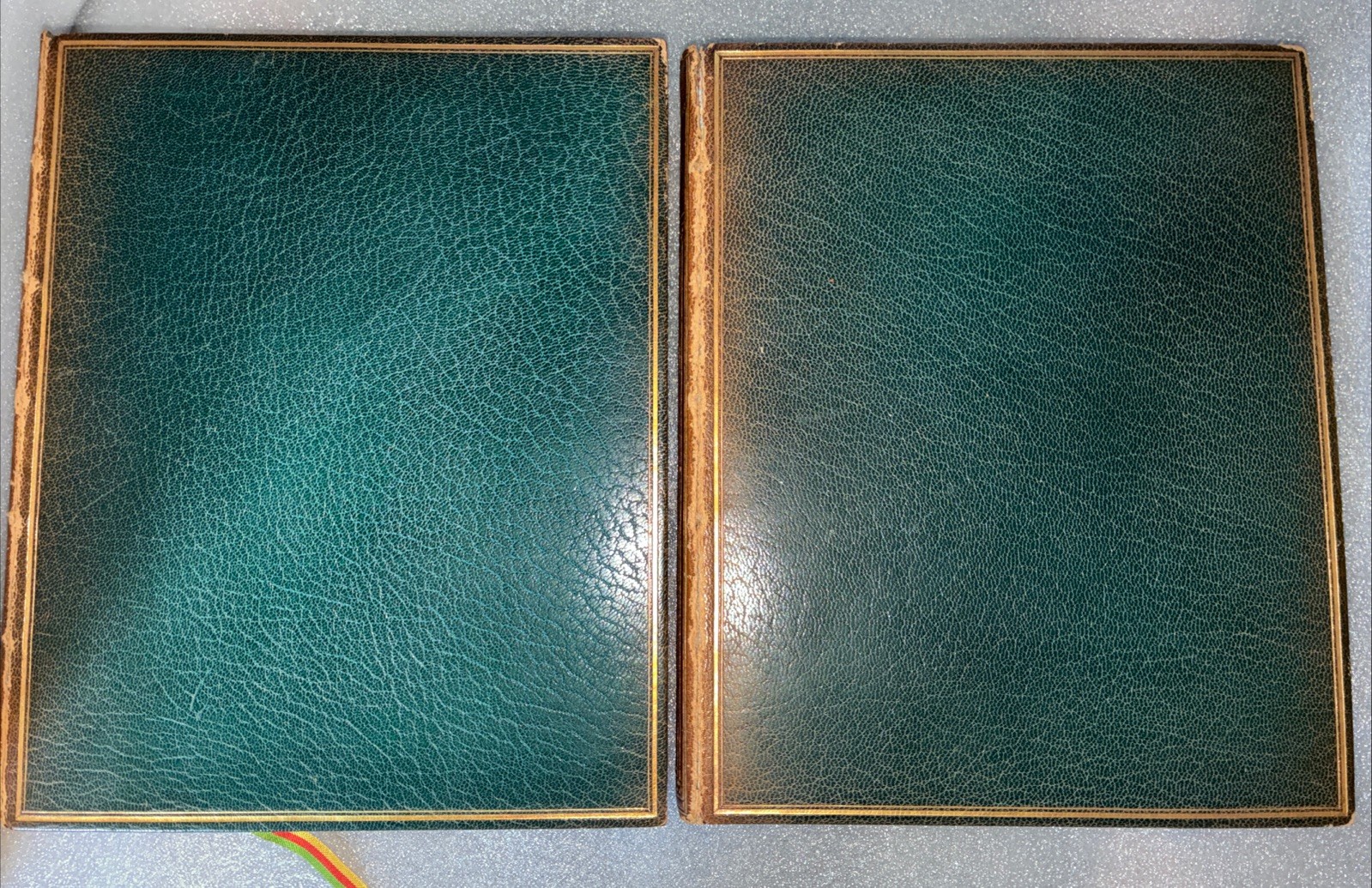 Epictetus 1897 Humphreys 2 Vol Fine Leather Binding Morocco? Marbled Ribbon Gilt